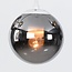 7-light pendant light Hepta - smoked glass and white