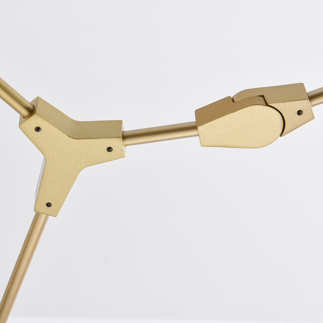 7-light Gold with Amber glass - Stefanie