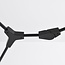 7-light pendant light Philip - clear glass and black
