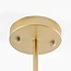 5-light pendant light Thelma - amber glass and gold