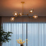 5-light pendant light Selini - clear glass and gold