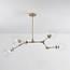 5-light pendant light Selini - clear glass and gold