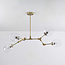 5-light pendant light Selini - clear glass and gold