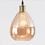 3-light pendant light Verona - amber glass and metal