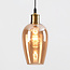 Designer pendant lamp with smooth Amber glass - Verona