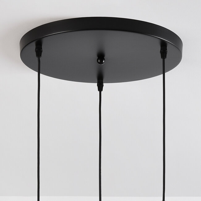 Designer pendant lamp with smooth Amber glass - Verona