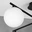 4-light ceiling light Nymo - opal glass and black