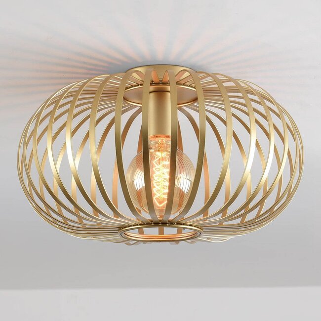 ceiling light Fiore - openwork shade, gold