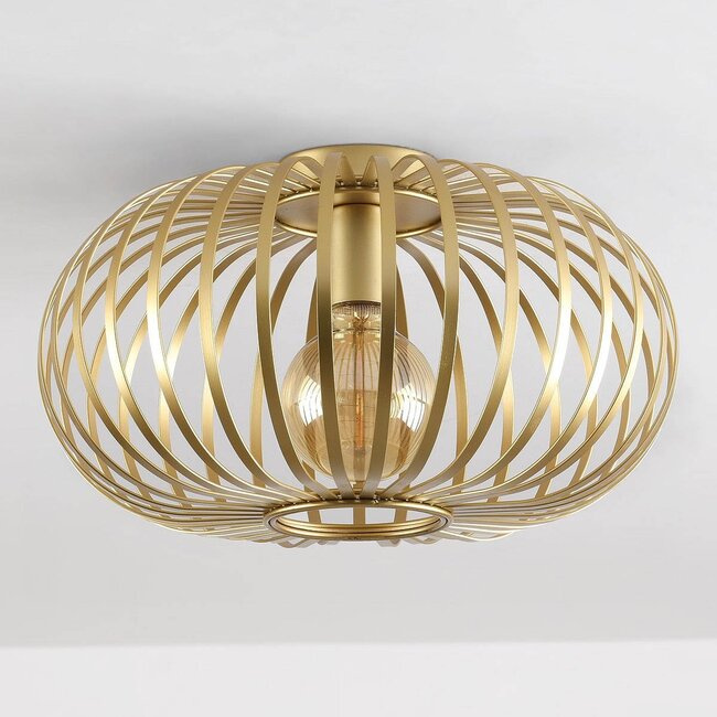 ceiling light Fiore - openwork shade, gold