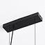 9-light pendant light Ennea - mirrored smoked glass and black