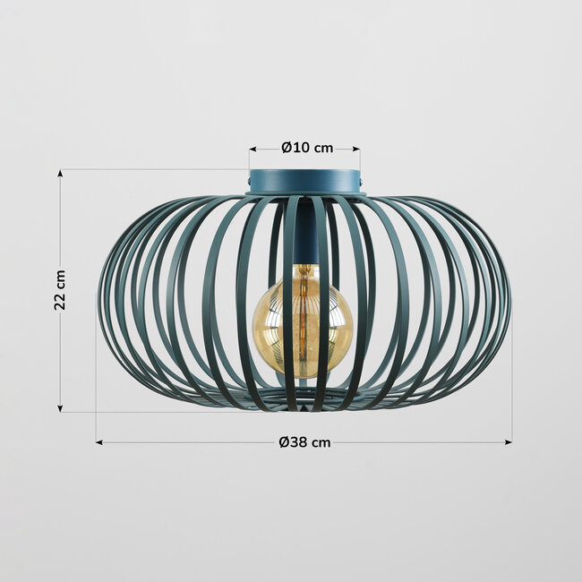 Ceiling lamp Fiore 1-light in sea blue