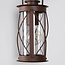 Stainless steel industrial wall light Alicia - rust brown
