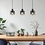 Lyra 3-light pendant light with smoked glass gradient