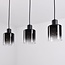 Lyra 3-light pendant light with smoked glass gradient
