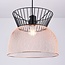Modern pendant lamp black with copper - Netti