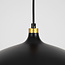 Industrial pendant light Zelta - black with gold details