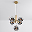 Modern Kenji pendant lamp, 5-light - Smoked glass with Mirror effect