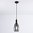 Mala pendant light - smoked glass elongated sphere