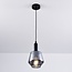 pendant light Mala - smoked glass elongated globe