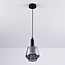 pendant light Mala - smoked glass elongated globe