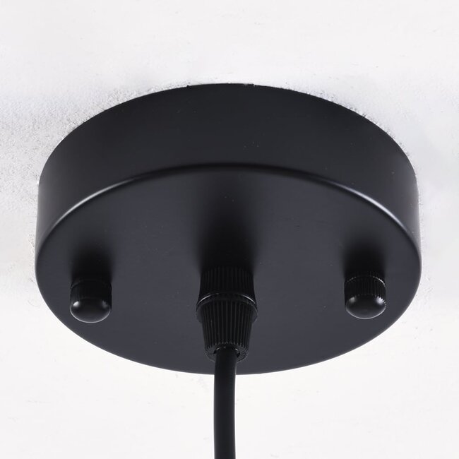 pendant light Mala - smoked glass elongated globe