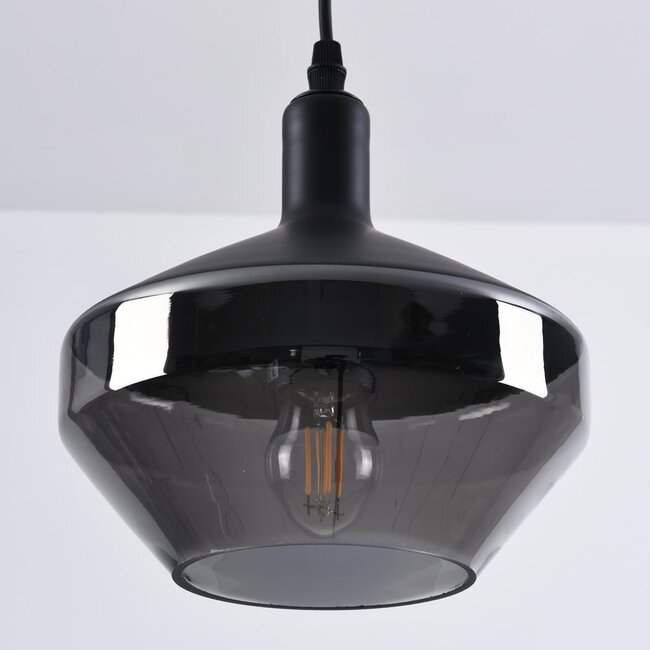 pendant light Mala - smoked glass diamond shape