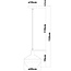 pendant light Mala - smoked glass diamond shape
