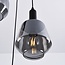 Designer pendant lamp in smoked glass, 3-light - Mala