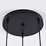 3-light pendant light Mala - smoked glass and black