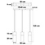 3-light pendant light Esila - elongated smoked glass and black