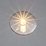 Round recessed outdoor wall light with elongated opening 3W - silver