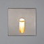 Square recessed outdoor wall light with elongated opening 3W - silver