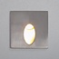 Square recessed outdoor wall light with oval opening 3W - silver