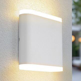 Flat outdoor wall light 6W Arianna - White