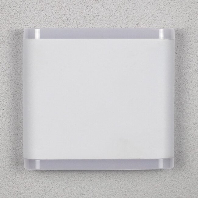 Flat outdoor wall light 6W Arianna - white