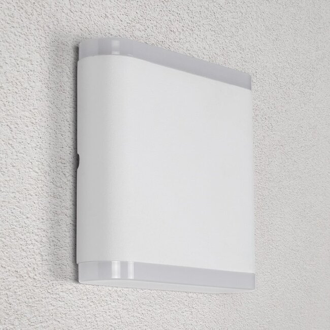 Flat outdoor wall light 6W Arianna - white