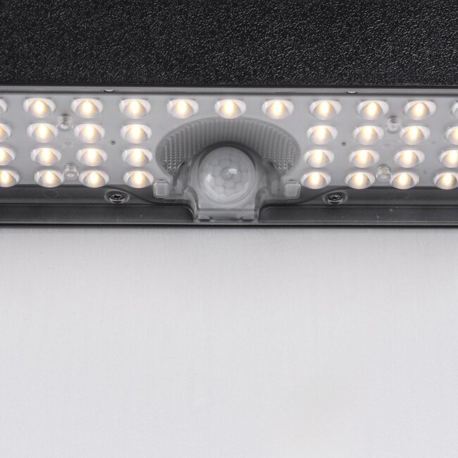 Solar outdoor wall light Grish with sensor - Black