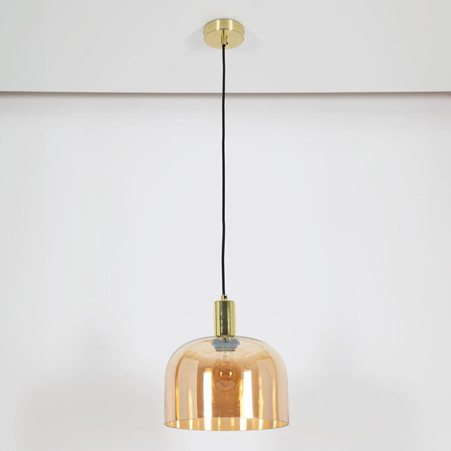 Pendant lamp with Amber glass - Apvali