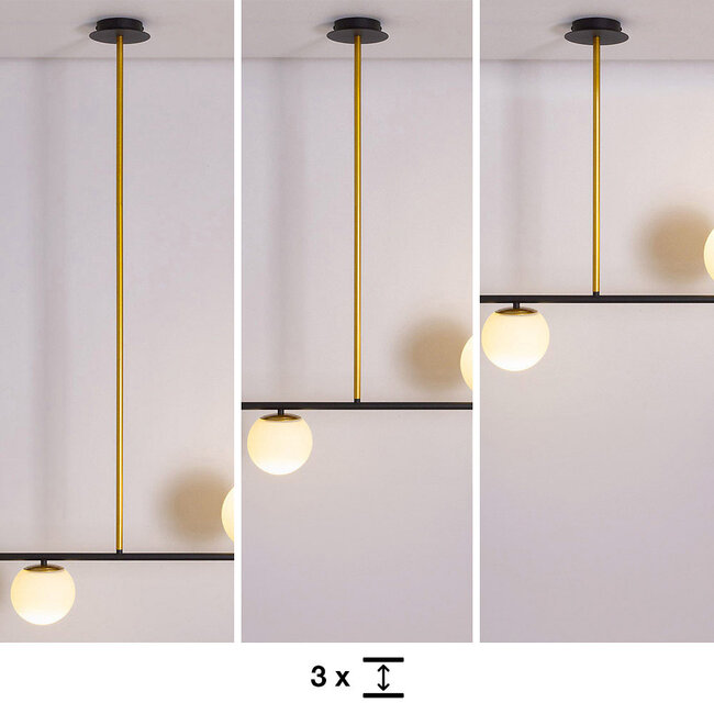 Danny Designer lighting pendant lamp, 3-light - milky white