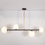 Designer pendant light Davy, 4-light - Opal white