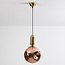 Lewis -light pendant lamp with wavy glass - rose gold