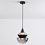 pendant light Sofie - smoked glass round Art Deco globe