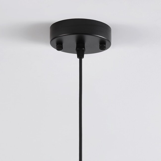 pendant light Sofie - smoked glass elongated Art Deco globe