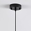 pendant light Sofie - smoked glass elongated Art Deco globe