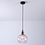 pendant light Verona - pink glass teardrop globe