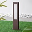 Outdoor floor lamp Stein - brown with integrated LED