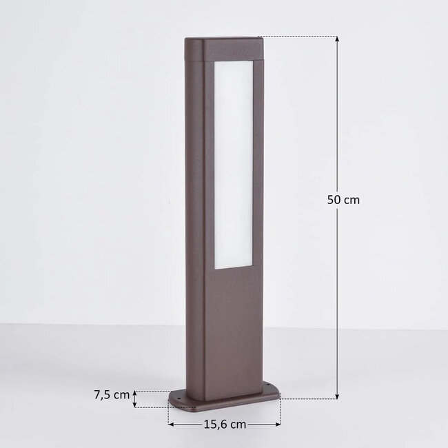 Industrial standing outdoor lamp Stein - brown