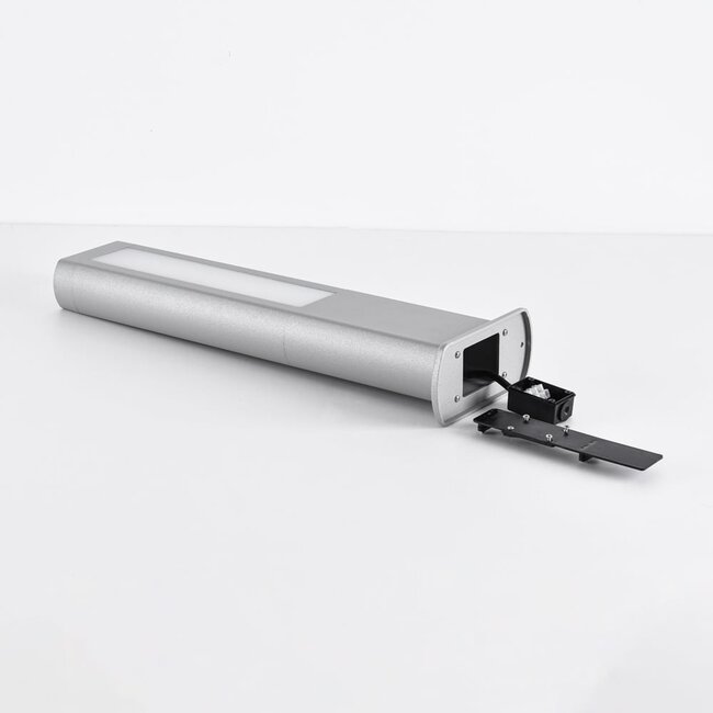 Outdoor floor lamp Stein - silver with integrated LED