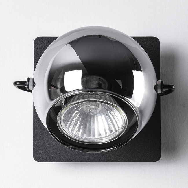 Rotatable recessed wall spotlight with smoked glass - Jace