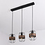 Industrial Black rattan pendant lamp - Hira